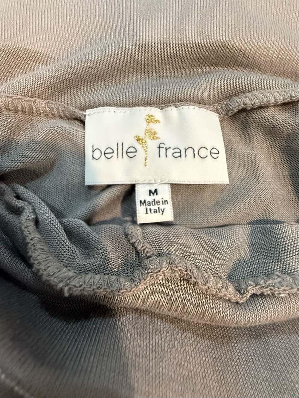 Belle France wide leg Silky Pants in Light Gray - Picture 5 of 12